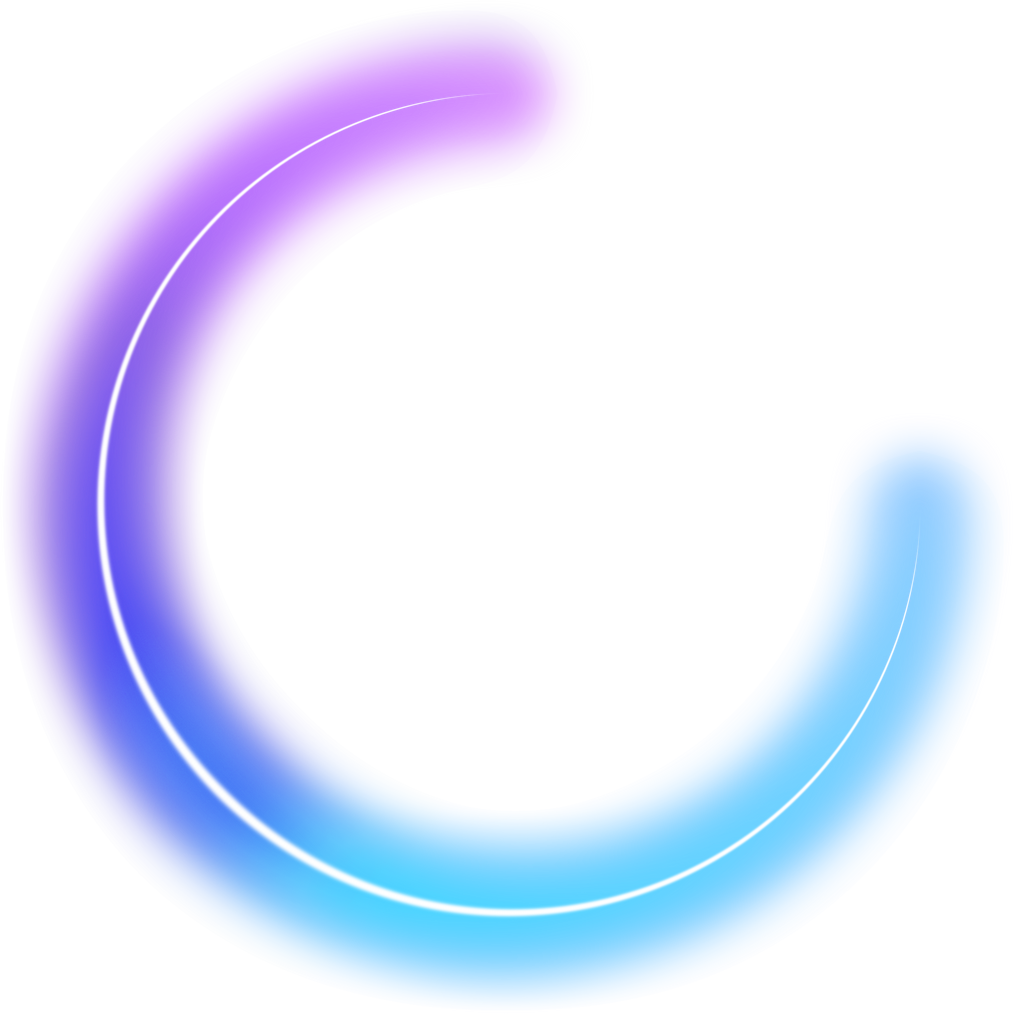 Glowing Neon Half Circle